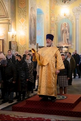 Митрополит Игнатий совершил Божественную литургию и молебен на новый год в Покровском соборе г. Саратова