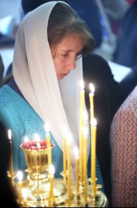 Божественная литургия в храме во имя преподобного Сергия Радонежского поселок Юбилейный г.Саратова