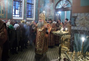 Всенощное бдение в Крестовоздвиженском храме г. Хвалынска
