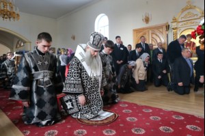 Литургия Преждеосвященных Даров в храме в честь Казанской иконы Божией Матери р.п.Татищево
