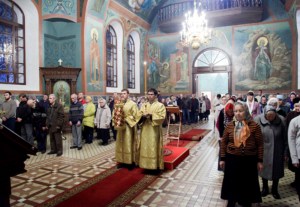 Всенощное бдение в Крестовоздвиженском храме города Хвалынска
