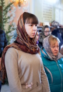 Божественная литургия в храме в честь Покрова Пресвятой Богородицы города Саратова