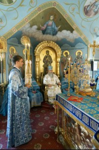 Крещальная литургия в Свято-Троицком кафедральном соборе г. Саратова