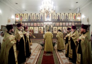 Всенощное бдение в Благовещенском храме г. Вольска