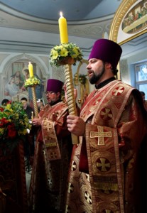 Всенощное бдение в храме святого великомученика и целителя Пантелеимона г. Саратова
