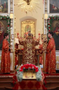 Божественная литургия в Александро-Невском храме города Ртищево
