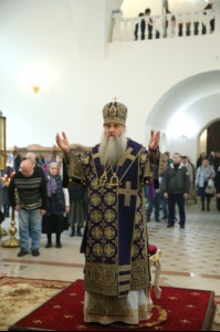 Божественная литургия в храме в честь Рождества Христова г.Саратова
