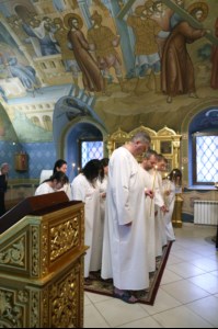 Крещальная литургия в Свято-Троицком кафедральном соборе г.Саратова