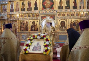 Божественная литургия в Свято-Алексиевском женском монастыре г. Саратова