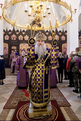 Божественная литургия в храме в честь иконы Божией Матери «Всех скорбящих Радость» г. Саратова