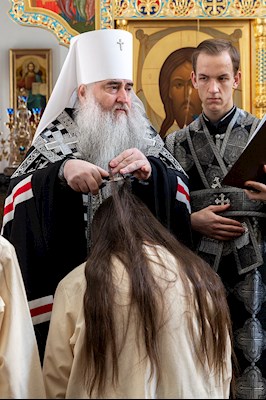Литургия Преждеосвященных Даров и монашеский постриг в Свято-Алексиевском женском монастыре г. Саратова