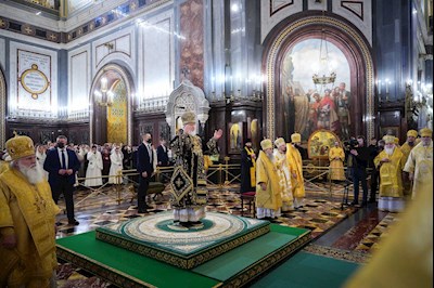 Митрополит Игнатий принял участие в Божественной литургии в день 14-й годовщины интронизации Патриарха Кирилла