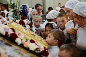Митрополит Лонгин сослужил Святейшему Патриарху Кириллу во время малого освящения Вознесенского собора Вознесенского женского монастыря Тамбова и всенощного бдения