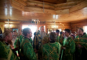 Всенощное бдение в храме во имя преподобного Сергия Радонежского с. Кошели Воскресенского района
