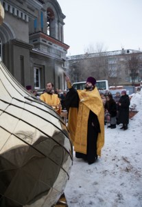 Освящены кресты и купола храма во имя великомученицы Екатерины г. Саратова