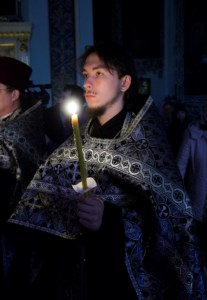 Утреня с чтением Великого канона преподобного Андрея Критского в храме в честь Сошествия Святого Духа г. Саратова
