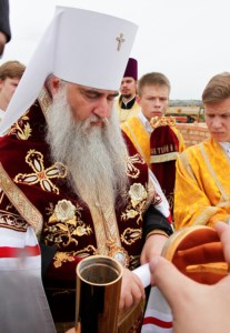 Чин основания храма во имя новомучеников и исповедников Саратовских в строящемся районе Солнечный-2 г. Саратова