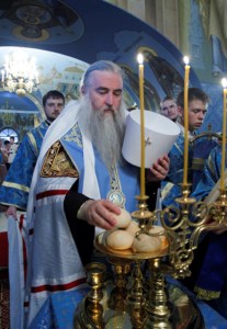Всенощное бдение с чином Погребения Божией Матери в Свято-Троицком кафедральном соборе г. Саратова