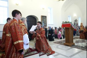 Чин Великого освящения и Божественная литургия в храме в честь Владимирской иконы Божией Матери Владимирского женского монастыря г. Вольска