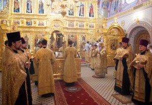 Всенощное бдение в Свято-Троицком кафедральном соборе г.Саратова