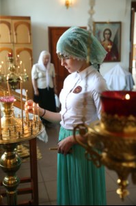 Божественная литургия в храме во имя Архангела Михаила с. Михайловка Саратовского района