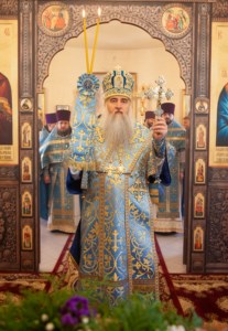 Божественная литургия в храме в честь Владимирской иконы Божией Матери с. Багаевка Саратовского района