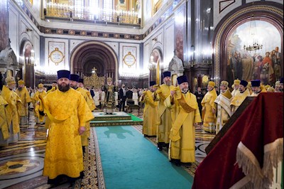 Митрополит Игнатий принял участие в Божественной литургии в день 14-й годовщины интронизации Патриарха Кирилла