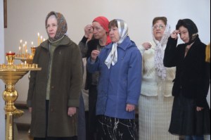 Божественная литургия в Свято-Троицком кафедральном соборе Вольска