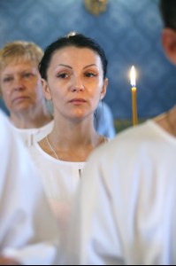 Крещальная Литургия в Свято-Троицком соборе Саратова