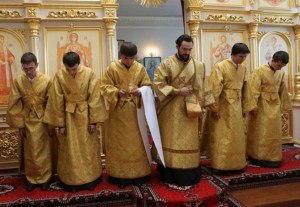 Всенощное бдение в храме в честь Рождества Христова города Вольска