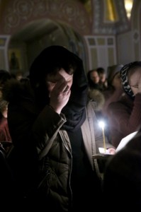 Великое повечерие с чтением канона преподобного Андрея Критского в Свято-Троицком кафедральном соборе г.Саратова