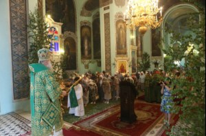 Божественная литургия в храме Сошествия Святого Духа г. Саратова