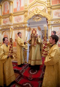Всенощное бдение в храме в честь Рождества Христова г. Вольска