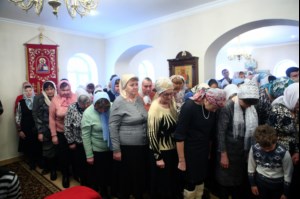 Божественная литургия в храме в честь иконы Божией Матери «Скоропослушница» г.Шиханы Вольского района