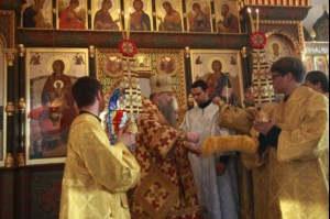Божественная литургия в храме в честь иконы Божией Матери «Утоли моя печали»