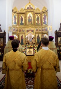 Божественная литургия в Свято-Иоанновском женском монастыре села Алексеевка Хвалынского района