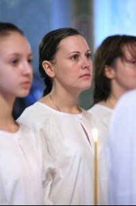 Крещальная литургия в Свято-Троицком кафедральном соборе г. Саратова