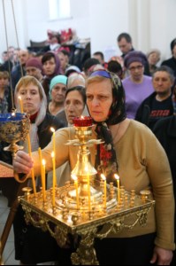 Божественная литургия в храме во имя святого великомученика Георгия Победоносца г.Саратова