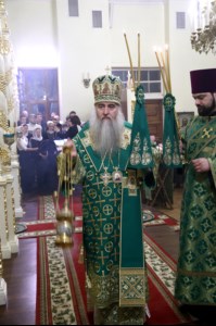Божественная литургия на Архиерейском подворье — храме во имя преподобного Серафима Саровского г.Саратова