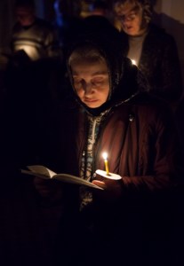 Великое повечерие с чтением канона преподобного Андрея Критского в Свято-Троицком кафедральном соборе г.Саратова