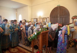 Божественная литургия в храме в честь Владимирской иконы Божией Матери с. Багаевка Саратовского района