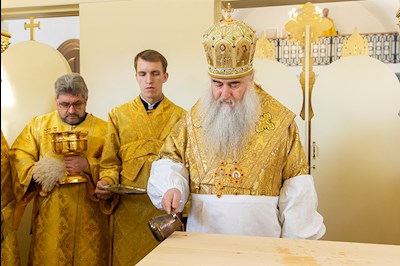 Великое освящение храма Сорока Севастийских мучеников г. Саратова и Божественная литургия в новоосвященном храме