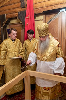Митрополит Лонгин совершил Великое освящение храма Преображения Господня р.п. Соколовый