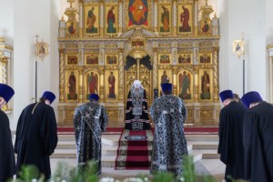 Литургия Преждеосвященных Даров в Свято-Троицком кафедральном соборе г. Вольска