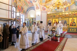 Божественная литургия в Свято-Никольском мужском монастыре г. Саратова