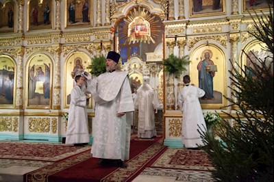 Божественная литургия и панихида в храме в честь Сошествия Святого Духа г. Саратова