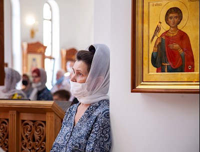 Божественная литургия в Свято-Алексиевском женском монастыре г. Саратова