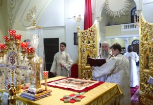 Литургия апостола Иакова на Архиерейском подворье — храме во имя святого апостола и евангелиста Иоанна Богослова при СПДС