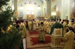 Великая Рождественская вечерня в храме в честь Покрова Пресвятой Богородицы г. Саратова