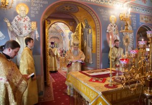 Божественная литургия в Свято-Троицком кафедральном соборе г.Саратова